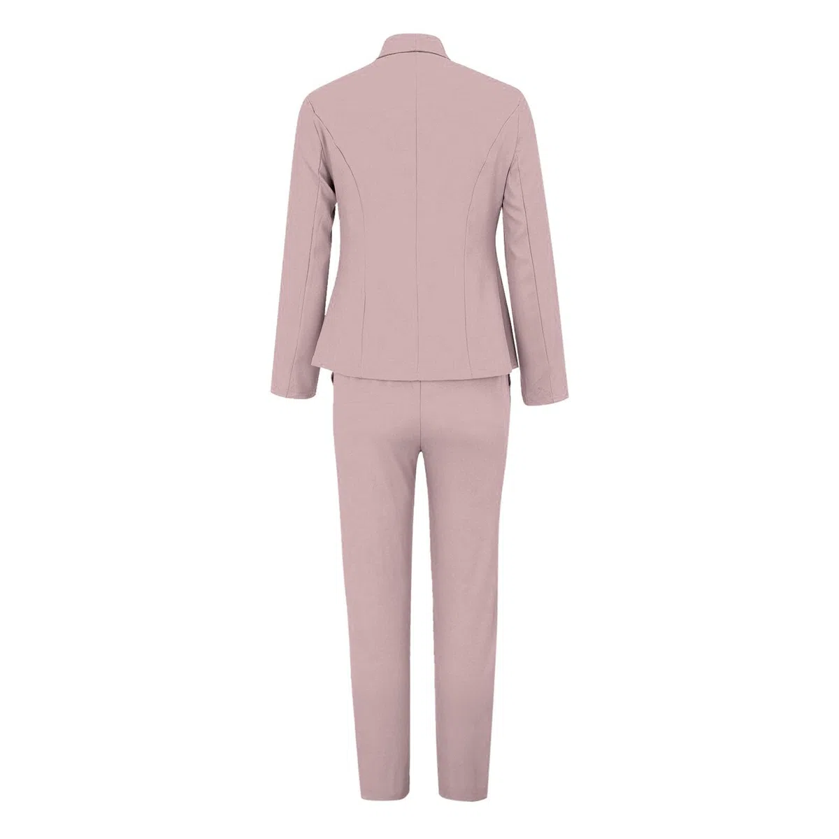 Hosenanzüge Damen Elegant Blazer 2-teilig Anzugjacke Karo Einfarbig Anzug Set Slimfit Festlich Damenanzug Freizeitmantel Business Mode Revers Mantel Sportlich Streetwear