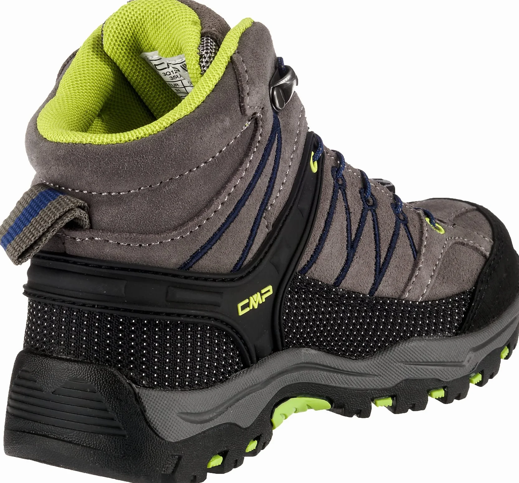 CMP Unisex Kinder Kids Rigel Mid Trekking Shoes WpTrekking-Schuhe | Clima Protect, rockene Füße, atmungsaktiv, griffige Sohle, schnelles Schnüren, stabiler Knöchelhalt, Lederschuhe, Outdoor