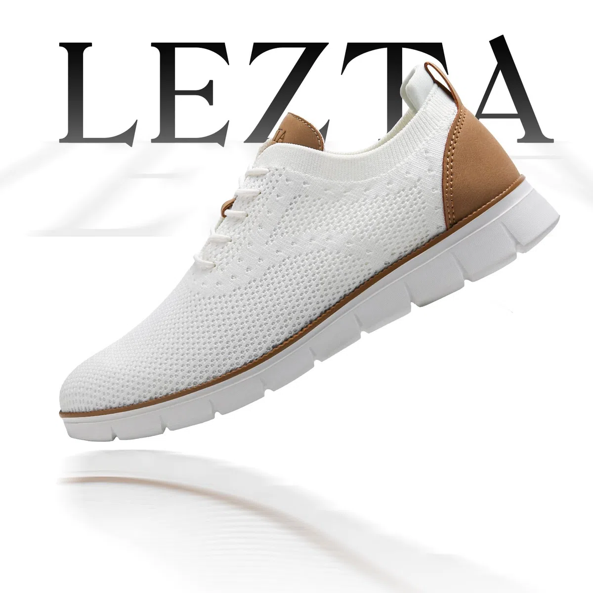 LEZTA Schuhe Herren Anzugschuhe Sneaker Oxfords Business Mesh Stoff Atmungsaktiv Sportschuhe Tennisschuhe Walkingschuhe Komfortabel