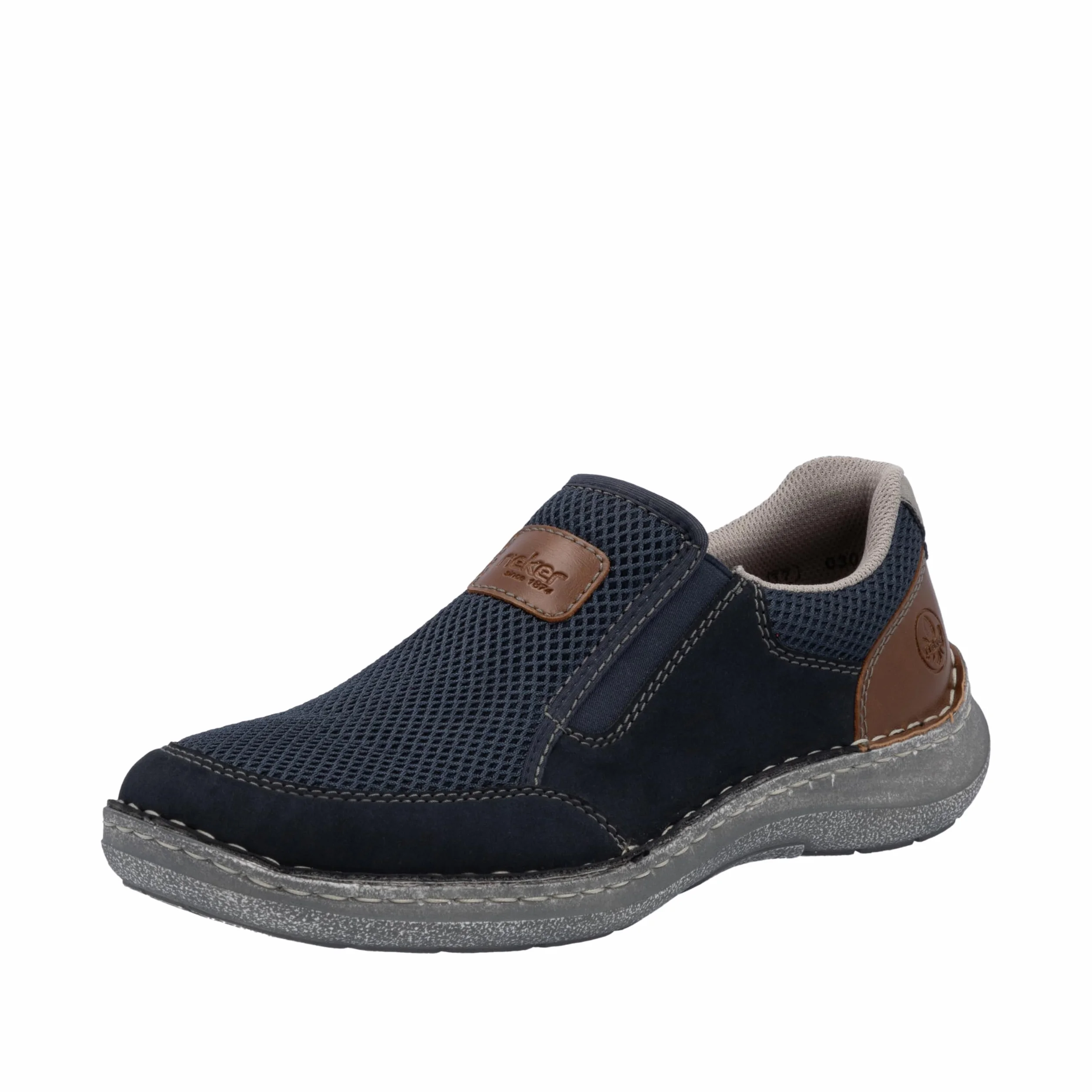 Rieker 03053-14 Herren Slipper Synthetik blau blau