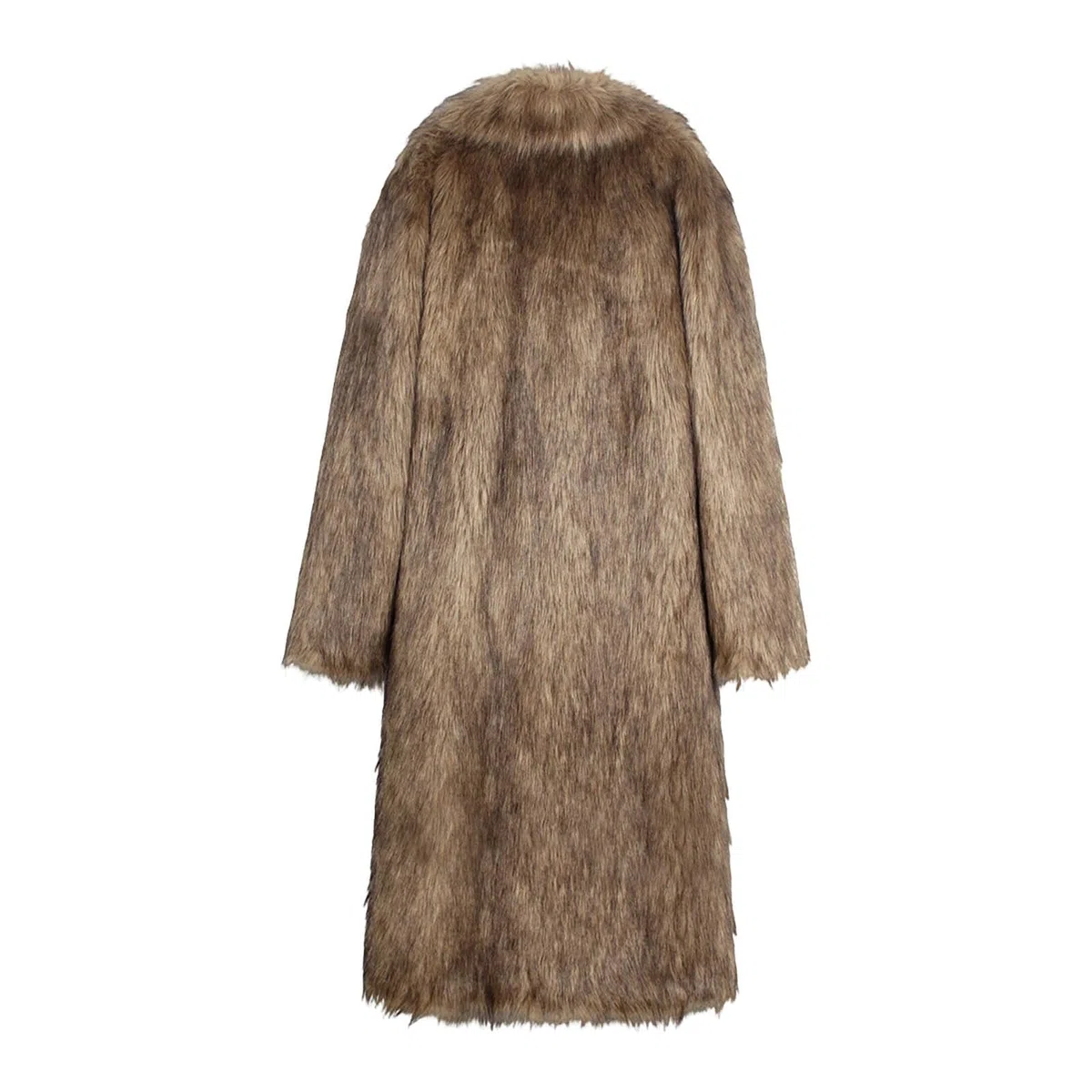 KHIRVWL Herren Pelzmantel Mantel Reverskragen Elegant Wintermantel Warme Kunstpelz Flauschige Mode Mantel Oversize Wintermantel Faux Fur Flauschige Fellmantel Kunstpelzmantel Lang