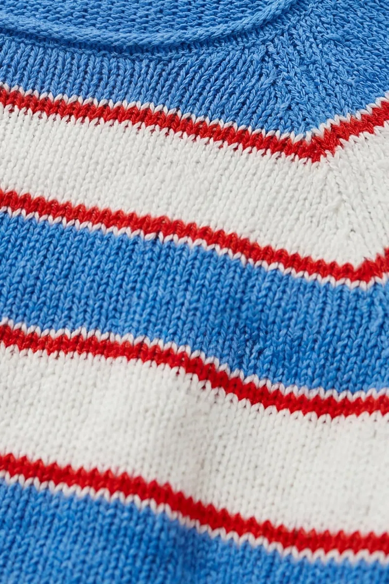 Oui Damen Pullover lässig geschnitten Gestreift