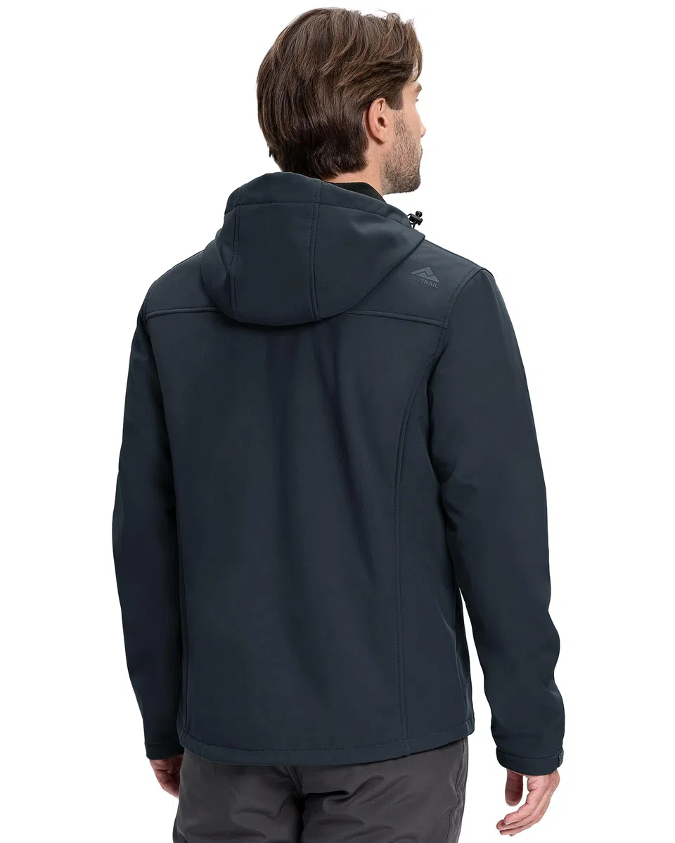Softshelljacke Herren Wasserdicht Übergangsjacke Atmungsaktive Regenjacke Outdoorjacke Wanderjacke Funktionsjacke mit kapuze
