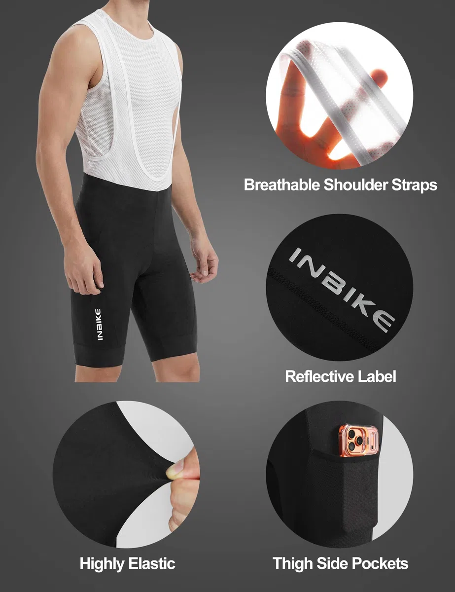 INBIKE Fahrradtrikot Herren Radtrikot Set Kurzarm Fahrradbekleidung Rennrad Hose Schnelltrocknend Atmungsaktiv mit 3D Sitzpolster für Radfahren MTB S223