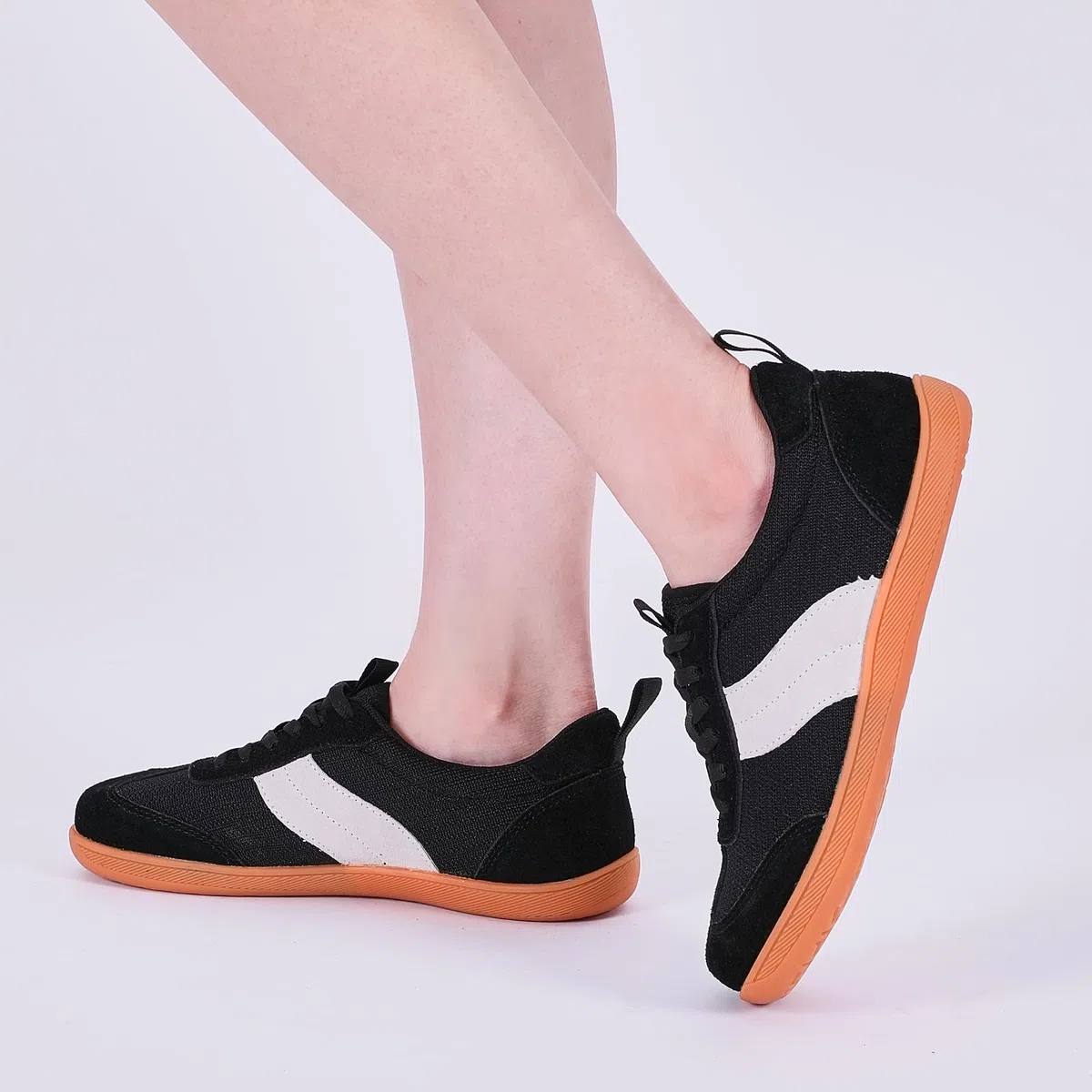 Breite Barfußschuhe Damen Barfuss Schuhe mit Breiter Zehenbox Zero Drop Leichtgewicht Atmungsaktive Sneaker für Fitness Joggen Alltag Damen Laufschuhe