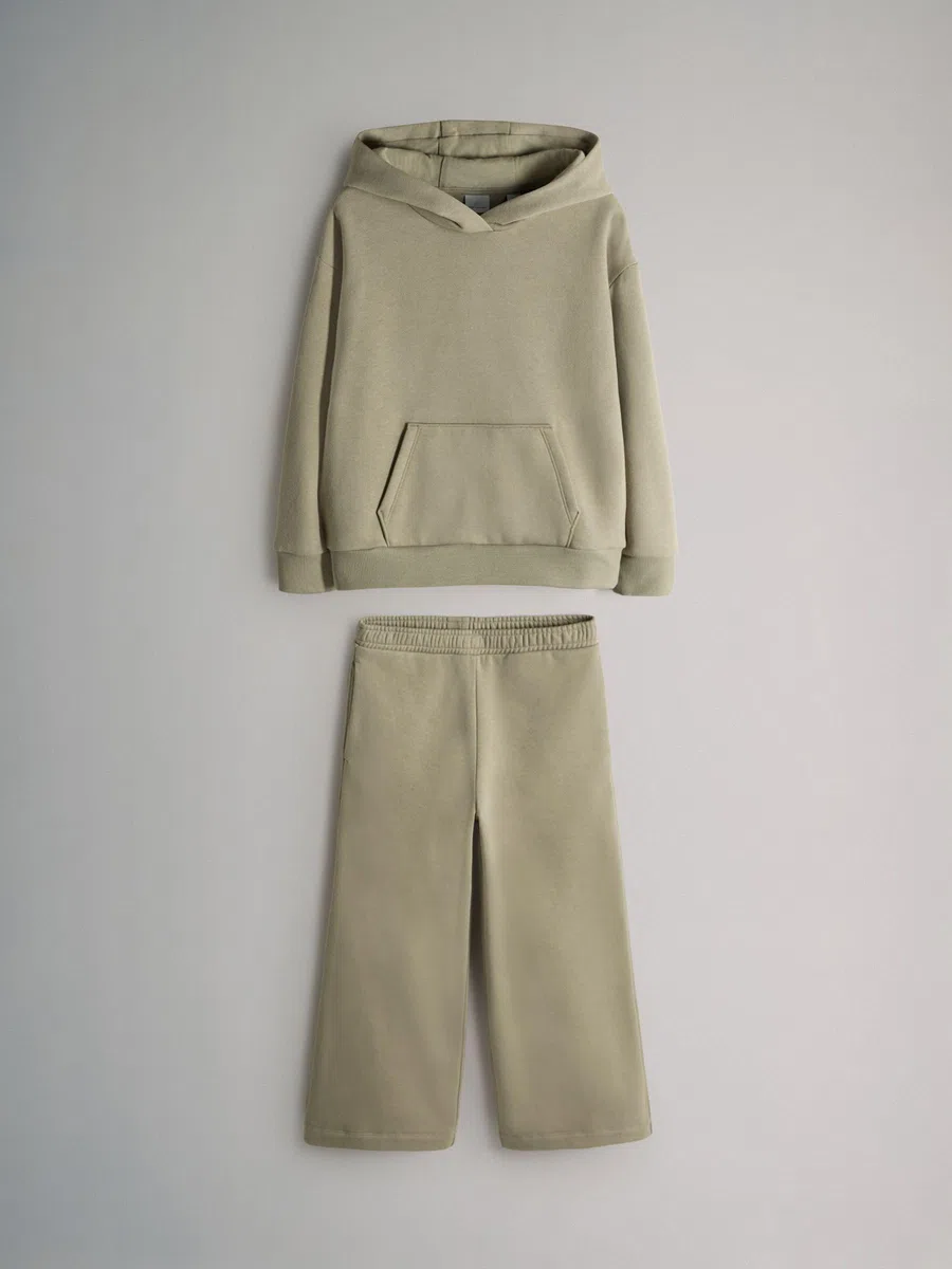 THE SET Jungen Hoodie und Jogginghose mit weitem Bein, 2er-Pack