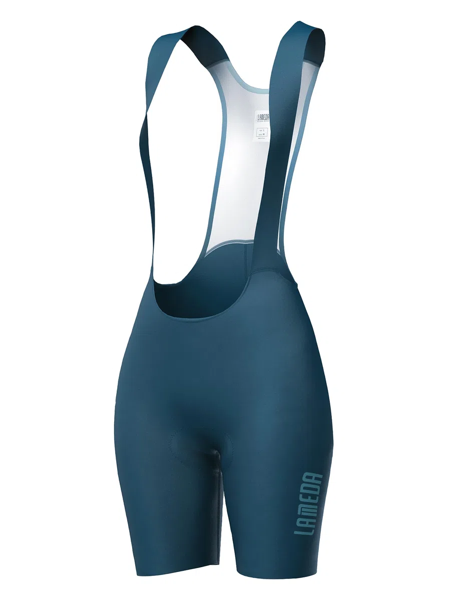 LAMEDA Damen Fahrrad Trägerhose Fahrradhose Kurz Gepolsterte Sommer Atmungsaktiv Elastisch Schnelltrocknend Bib Shorts Radhose für Radfahren Rennrad