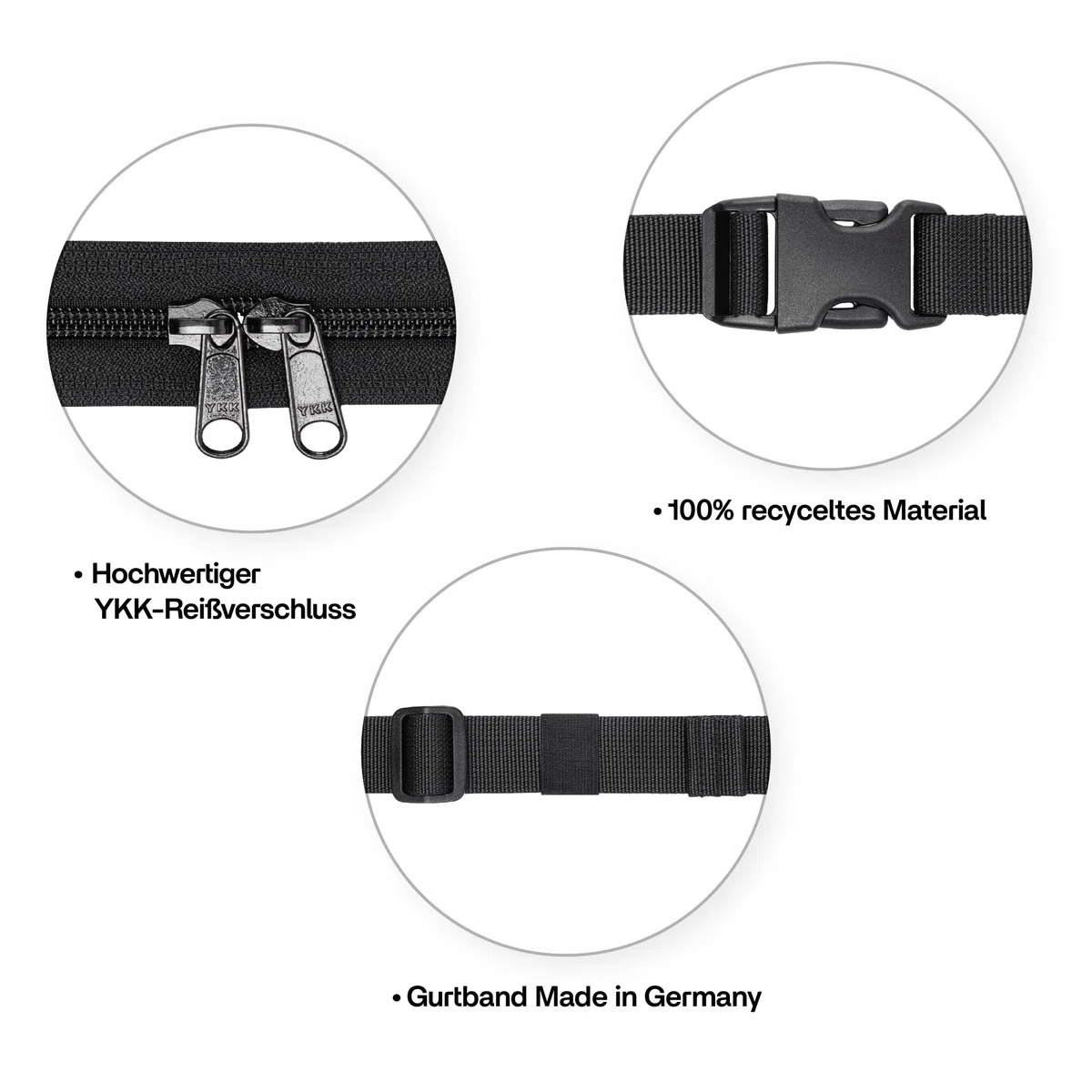 Bauchtasche, Cord Schwarz, Eckig, Vegan, Handmade in Berlin für Damen, Herren, Unisex. Hipbag, Crossbody Bag, Schultertasche, Hüfttasche