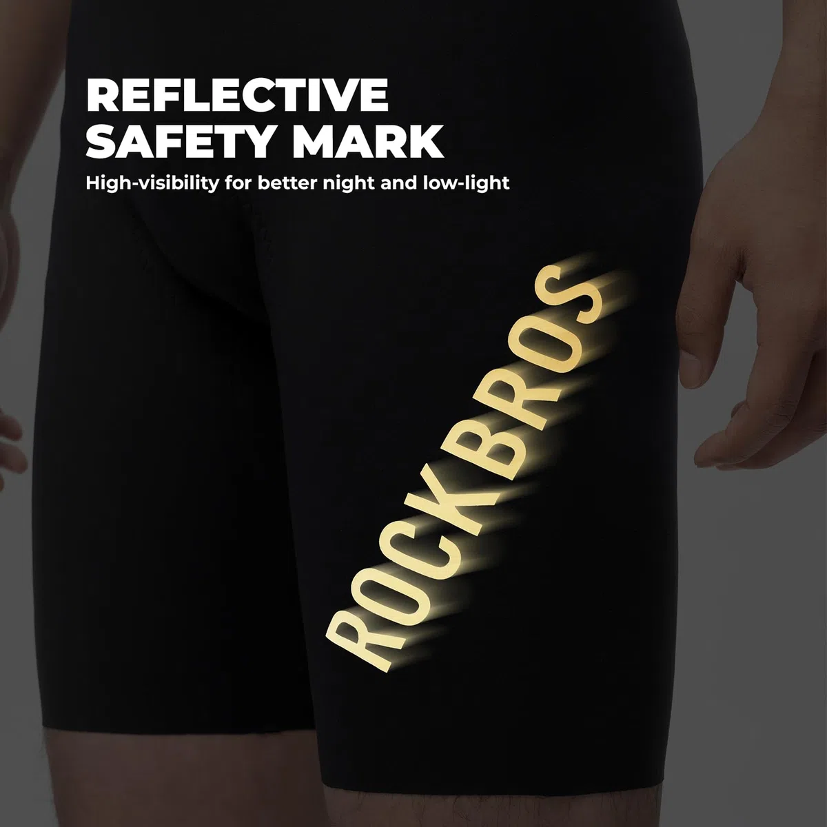 ROCKBROS Radlerhose mit Träger Gepolstert, Bib Shorts Herren, Fahrradhose Kurz, Atmungsaktive schnelltrocknende Radsport Trägerhosen für Rennrad & MTB