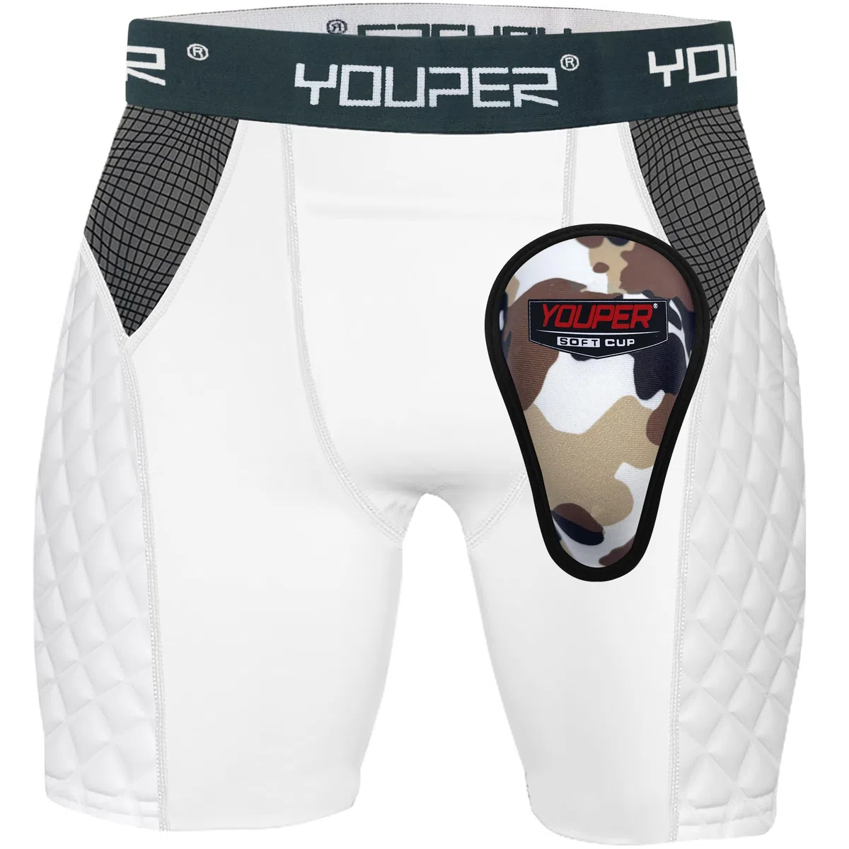 Youper Youth Elite Padded Baseball Sliding Shorts w/Soft Athletic Cup
