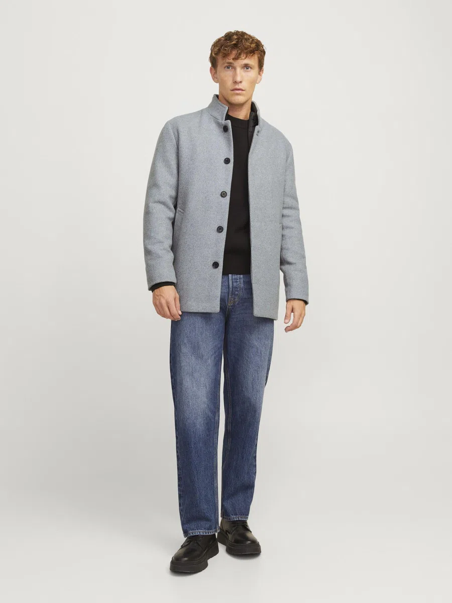 JACK & JONES Herren Mantel – Übergangsjacke & Wintermantel, Trenchcoat mit Stehkragen, Winddicht & Atmungsaktiv, Elegante Herren Jacke für Frühling, Herbst & Winter