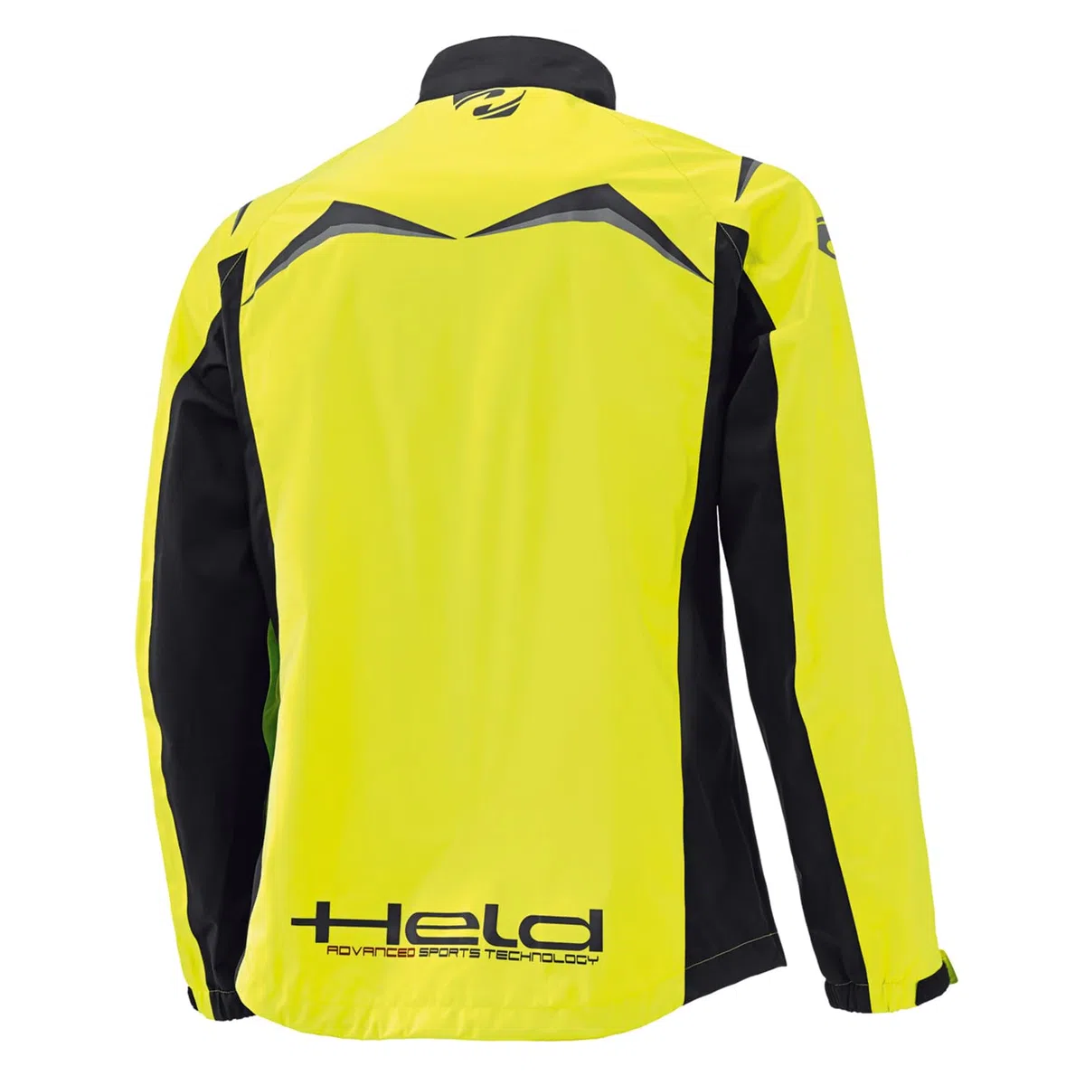 Held Rainblock 2 Top - Sport Motorrad Regenjacke Herren - Membrane 100% Wasserdicht, Atmungsaktiv - Reflex Einsätze - Außentaschen - Ärmelsaum weitenverstellbar - Schwarz Neongelb