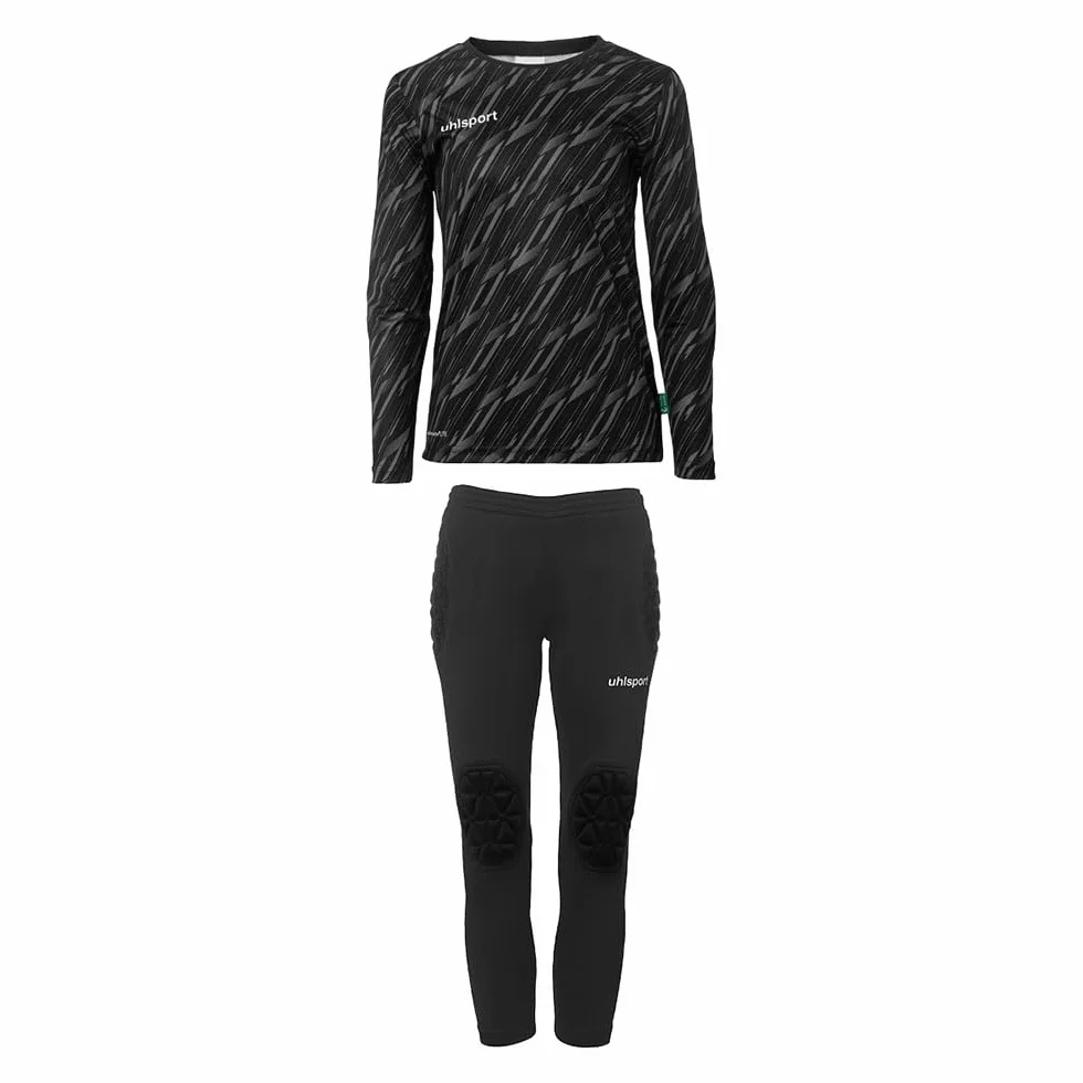 Uhlsport Jungen Progressive Torwart Set Junior Trikot, Schwarz, 152 EU