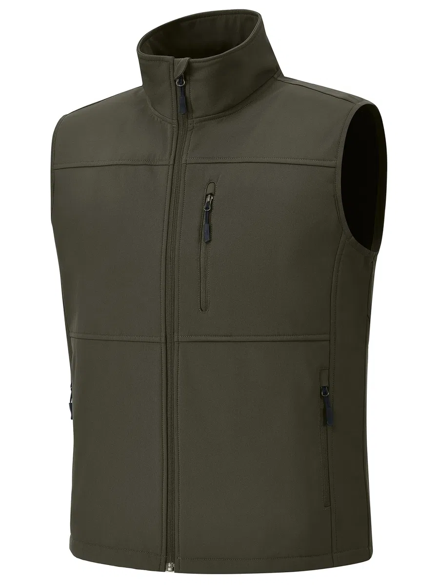 Huayuzh Weste Herren Outdoor Ärmellose Softshell Wasserdichte Winddichte Jacke Bodywarmer Fleece Innenseite Wandern Golf