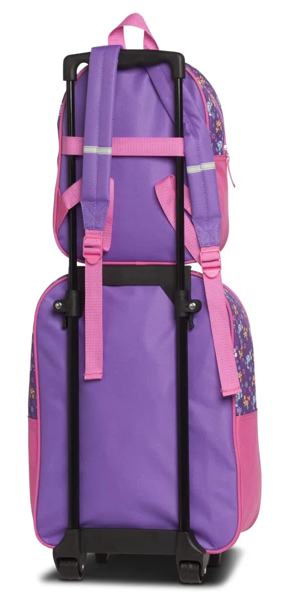 Ragusa-Trade Paw Patrol Chase Marshall Skye Kinder Trolley Kinderkoffer Weichgepäck Polyester 42 x 32 x 16/21 cm - verstellbare und fixierbare Teleskopstange, pink