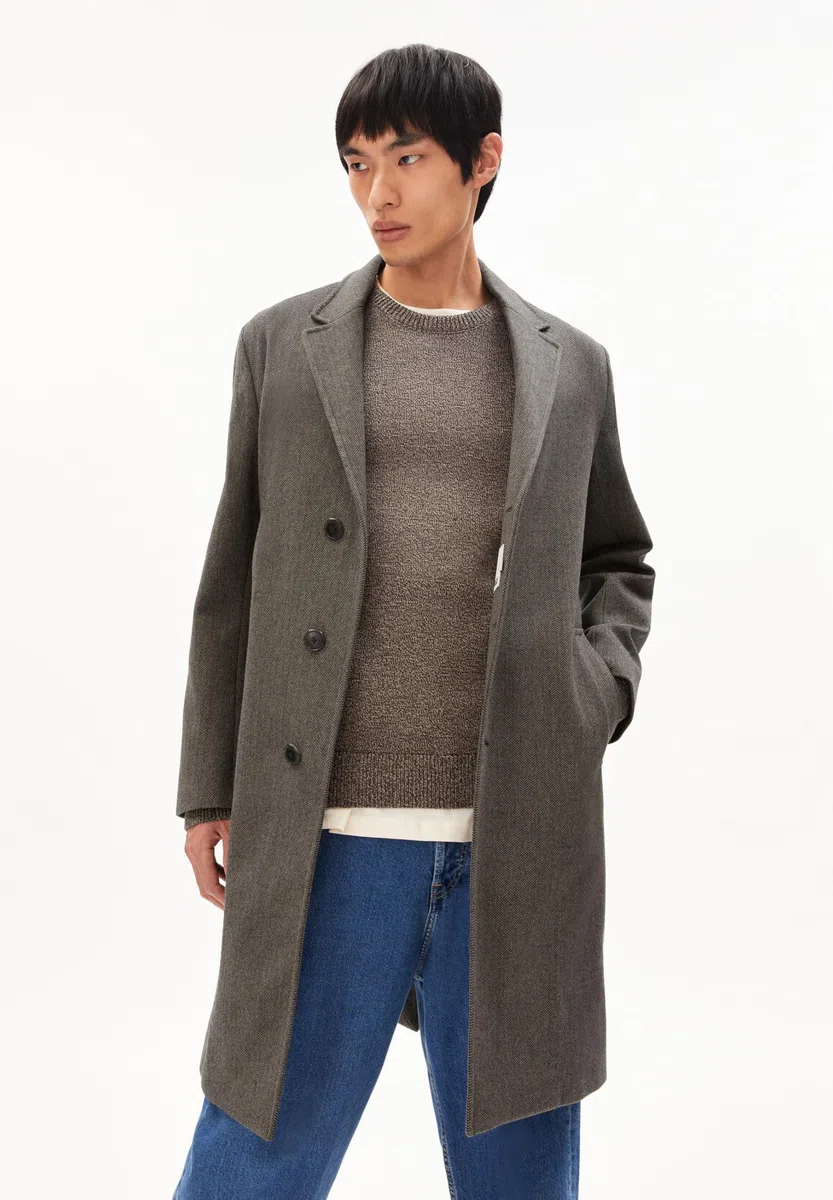 ARMEDANGELS Herren Mantel aus recycelter Wolle PAABLO Relaxed Fit