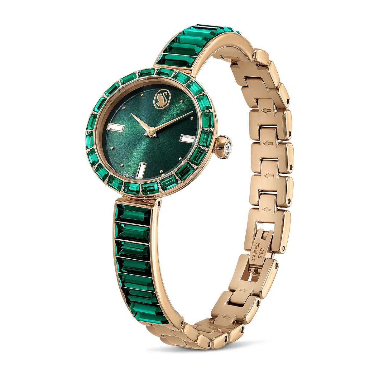 Swarovski Matrix Kollektion Armreif-Uhr, Swiss Made