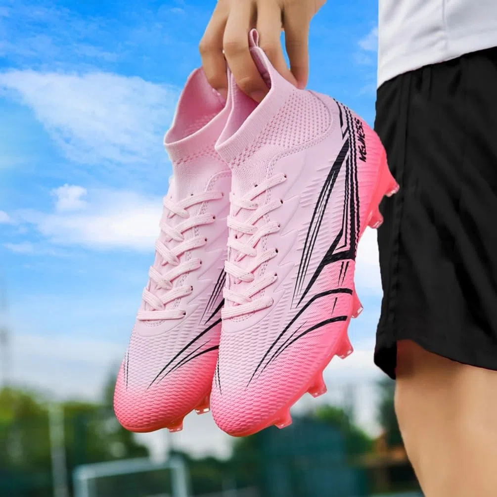 Herren Fußballschuhe Kunstrasen High Top Fussballschuhe Professionelle OutdoorFootball Schuhe Jugendliche Fußballschuhe Leichtathletik Trainingsschuhe