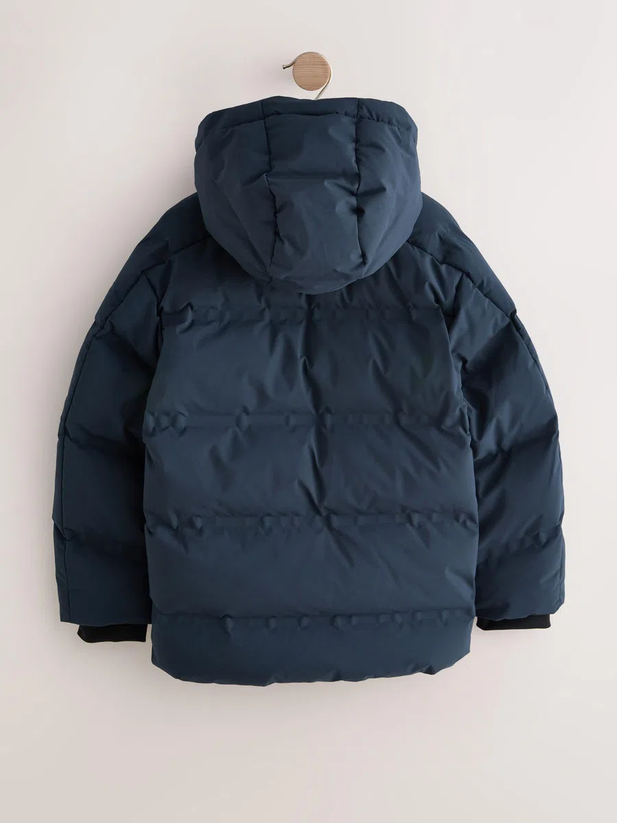 NEXT Jungen Wasserabweisender Steppmantel mit Fleecfutter