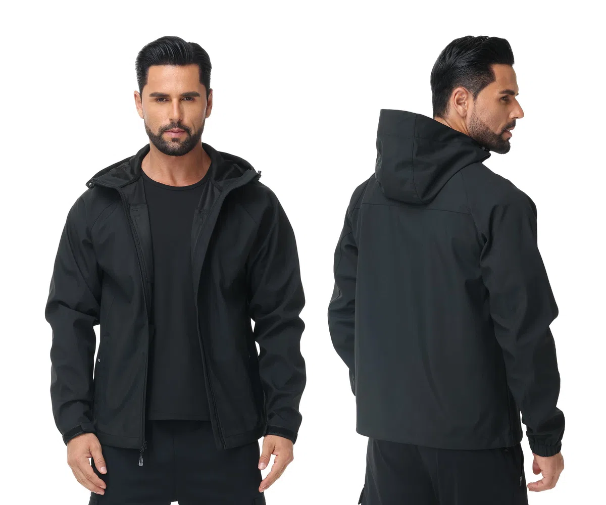 Huayuzh Softshelljacke für Herren Wasserdicht Winddicht Atmungsaktiv Outdoor Jacke Windbreaker Regenjacke Wandern Camping