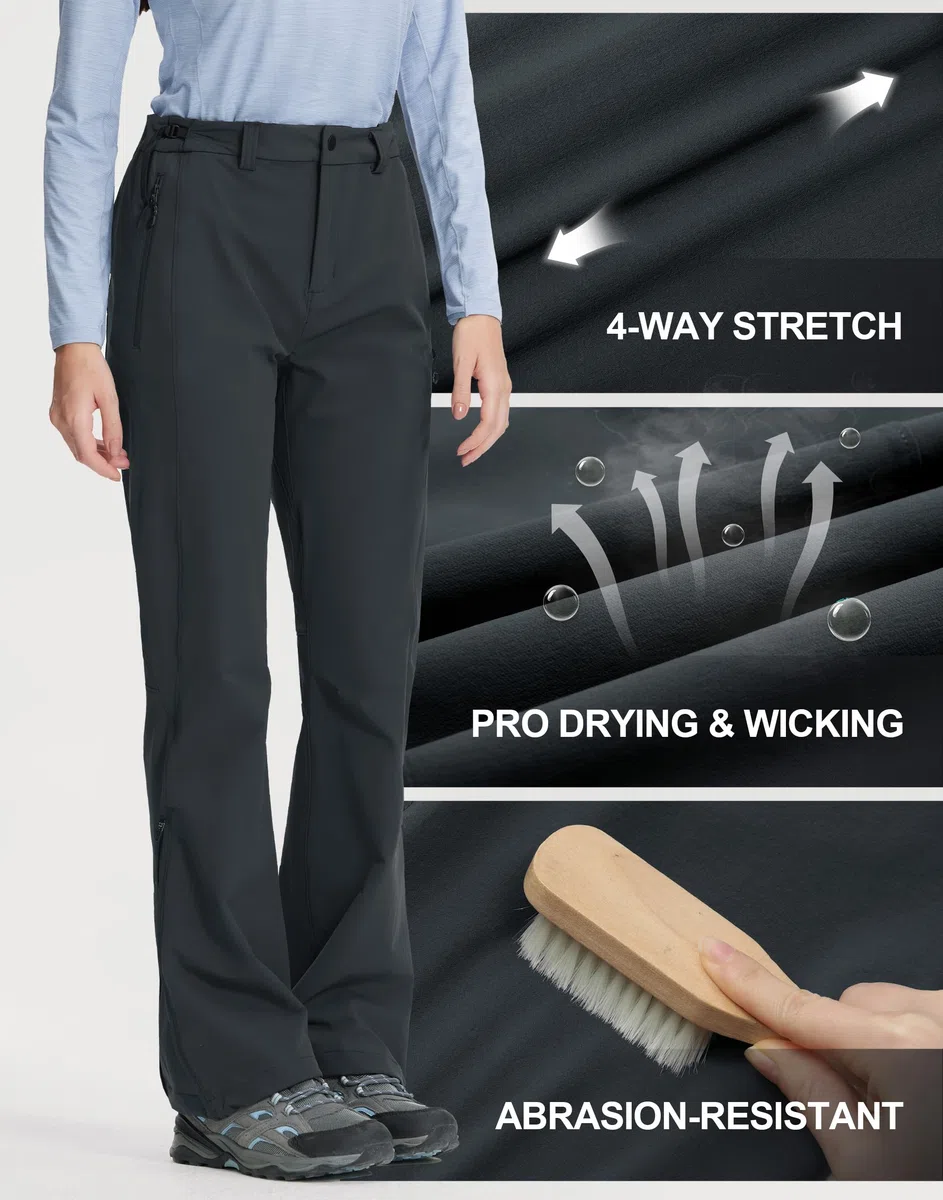 Pioneer Camp Wanderhose Damen 3-in-1,Funktionshose mit Reißverschluss-Convertible, Wasserdicht & Atmungsaktiv | Schnelltrocknend | 4-Wege-Stretch für Trekking, Radfahren