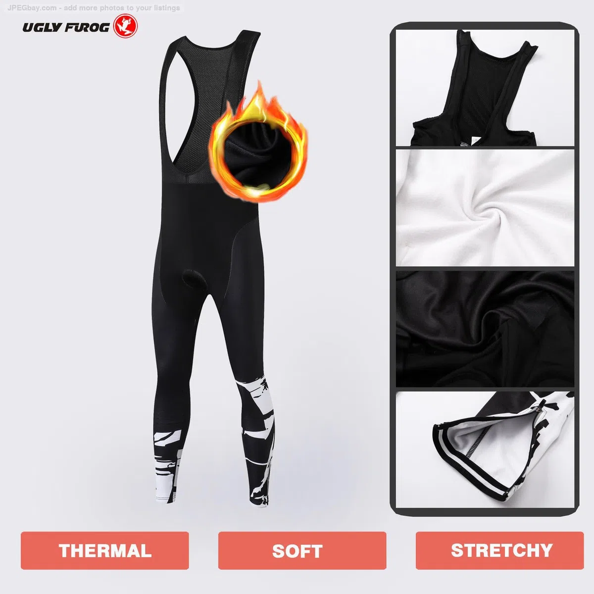 UGLY FROG 2024 Damen Langarm Radsportanzüge Radtrikot Kleidung Langärmeliges Fahrradtrikot mit Thermofleecefutter Radhose mit Sitzpolster Winter