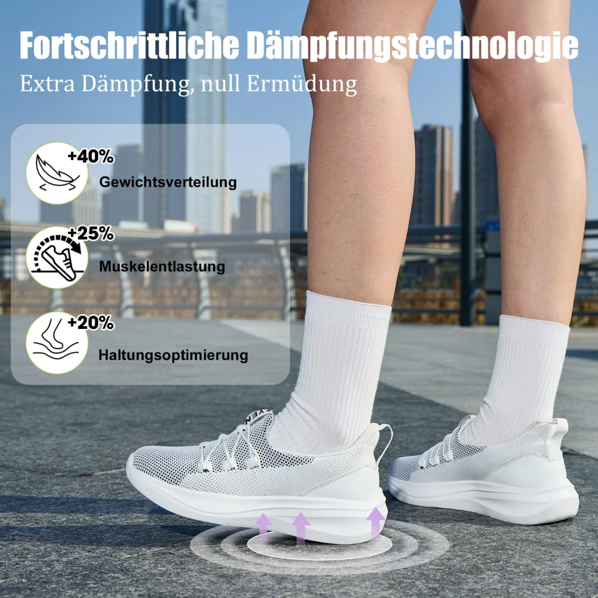 ZYEN Slip on Sneakers Damen rutschfeste Sportschuhe Damen Leichtg Atmungsaktiv Turnschuhe Freizeitschuhe Walkingschuhe Bequeme Geeignet für Jogging Walking Fitness Outdoor Tennis Shoes