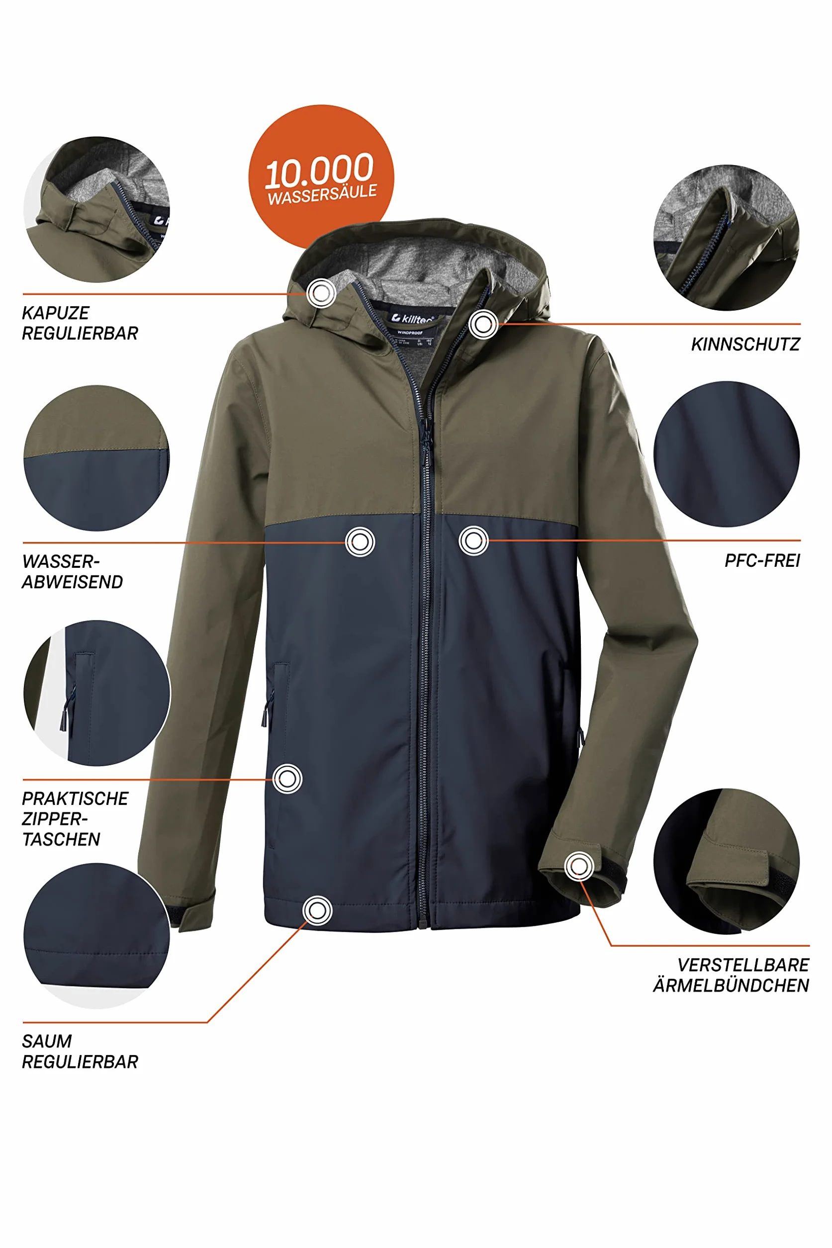 Killtec Jungen Kos 219 Bys Sftshll Jckt Softshelljacke/Outdoorjacke mit Kapuze