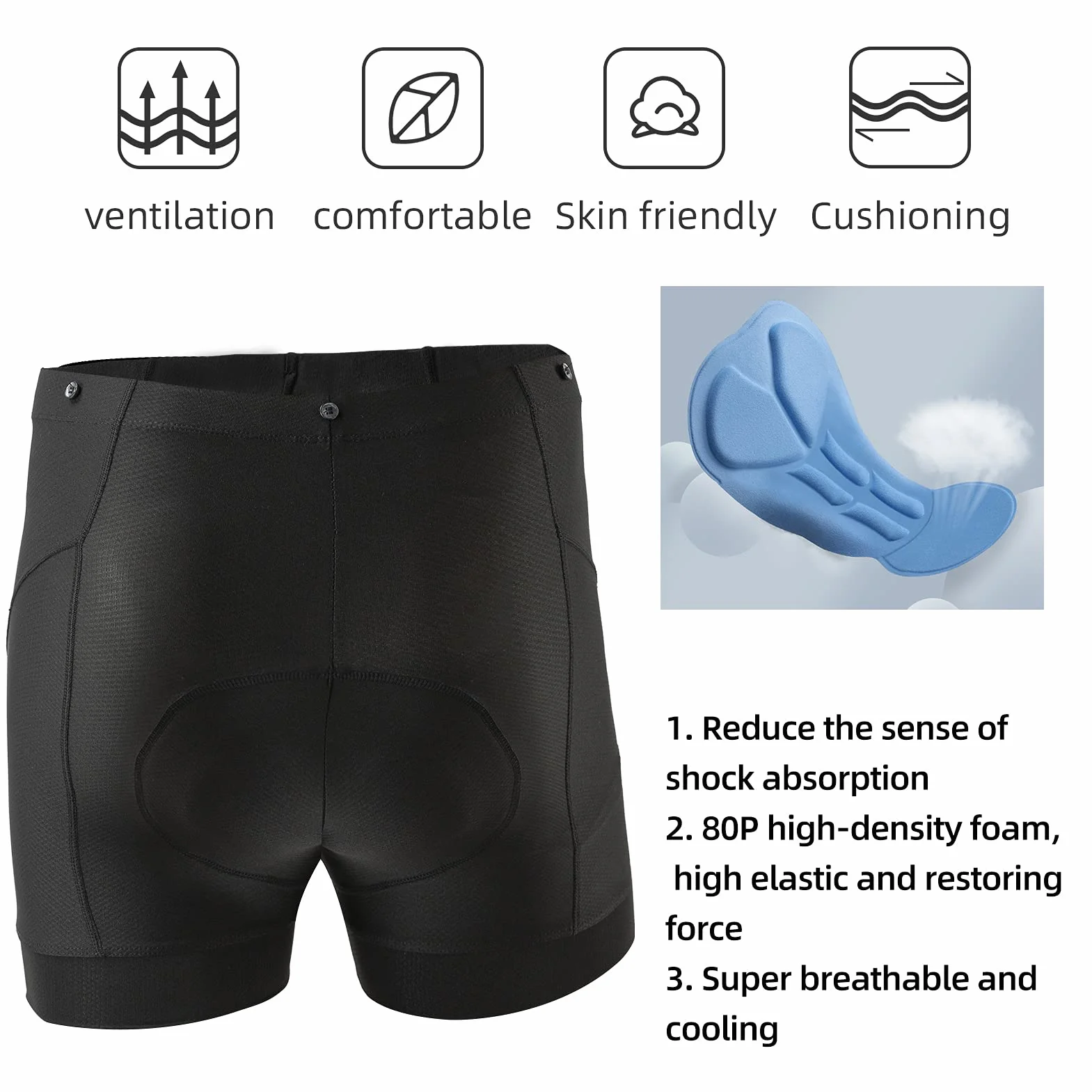 ROCKBROS Herren Fahrradhose 2 in 1 Lang Radlerhose Fahrradunterhose mit sitzpolster Sommer Herbst Atmungsaktiv Hose