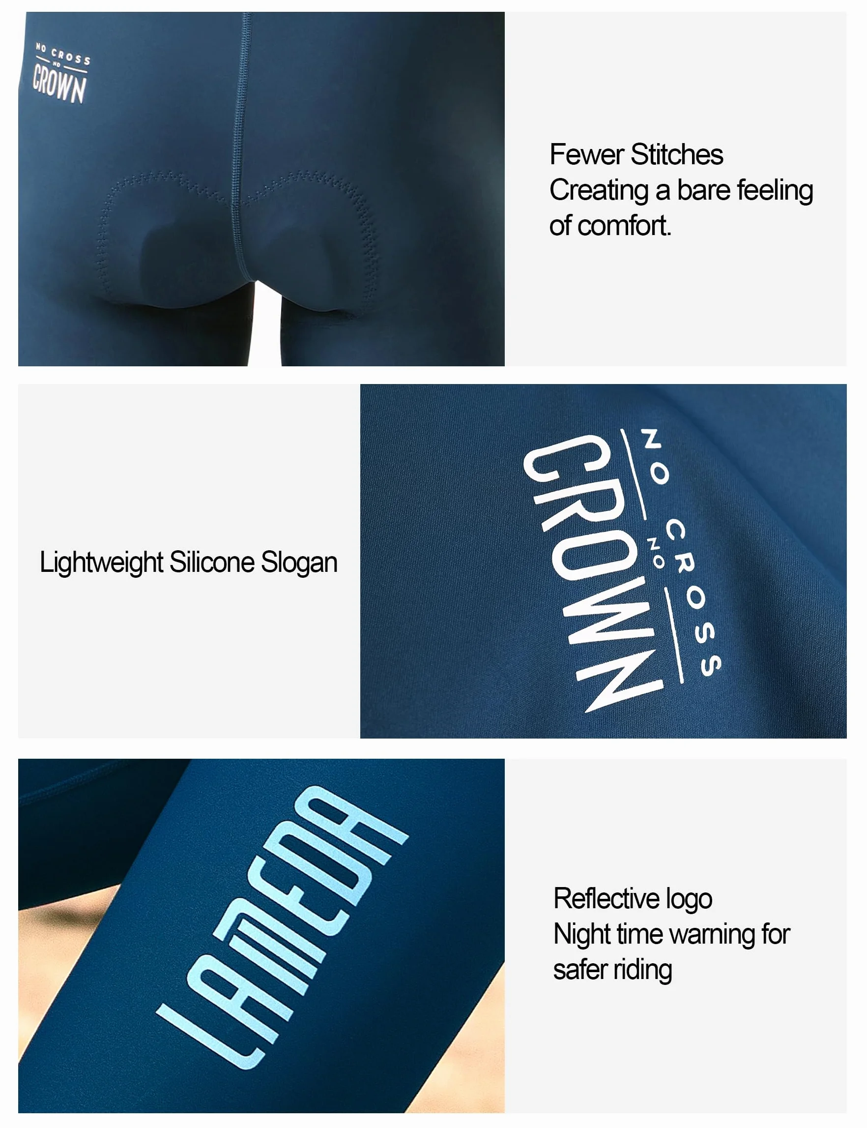LAMEDA Fahrrad Trägerhose Bib Shorts Herren Gepolsterte Kurz Sommer Atmungsaktiv Elastisch Schnelltrocknend Fahrradhose Radhose für Radfahren Rennrad