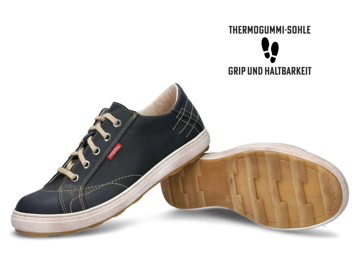 nagaba - Sneaker Herren - Halbschuhe Herren - Echtleder - Flache Schuhe, Sportschuhe, Bequeme Schnürschuhe, für Herbst, Frühling - Lederschuhe für Männer, Jungs - Modell 410