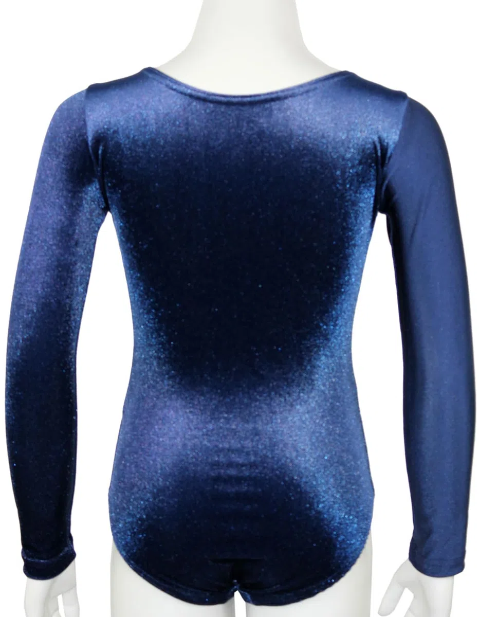 Turnanzug Java Spezial – Mädchen Langarm Gymnastikanzug aus Samt | Trikot/Body für Kinder, Turnen, Gymnastik, RSG, Wettkampf, Ballett, Tanz – Made in Germany