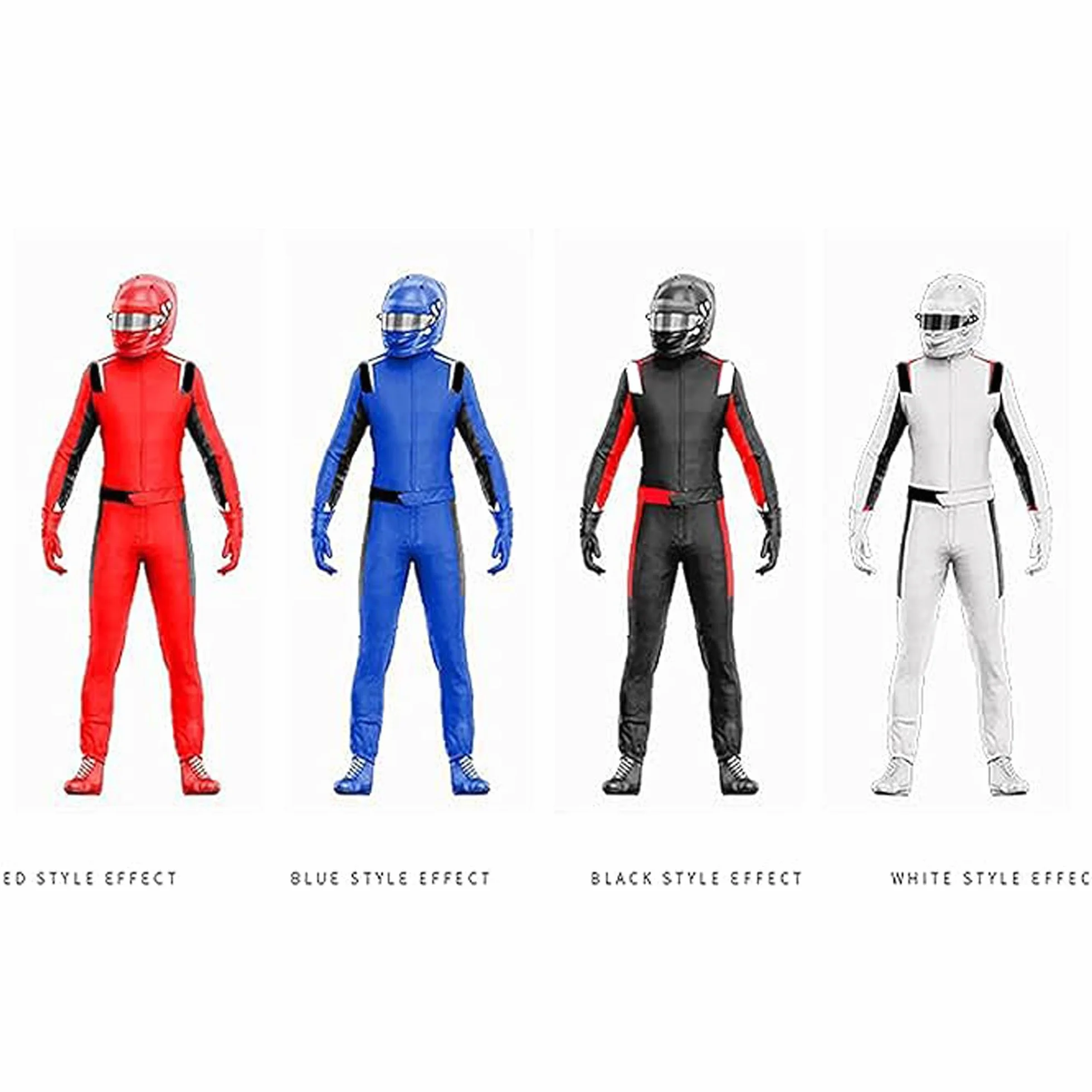 Bestgift Kart Racing Suit Einteiliger Trainingsanzug Kartinganzug