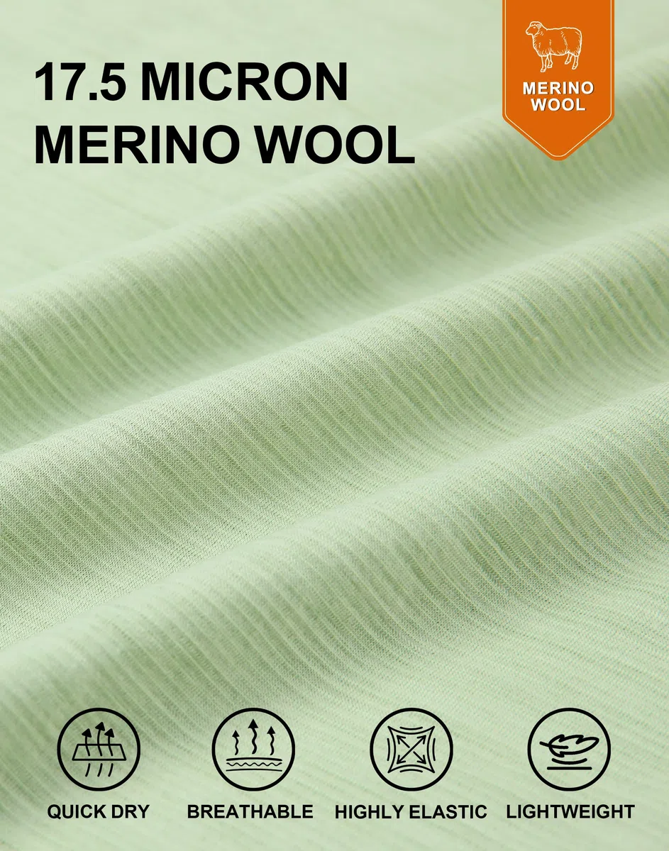 Pioneer Camp Merino Shirt Damen Funktionsshirt Wandershirt Atmungsaktiv Kurzarm T-Shirts Für Damen,Atmungsaktiv & Schnelltrocknend, Wandern, Trailrunning, Camping