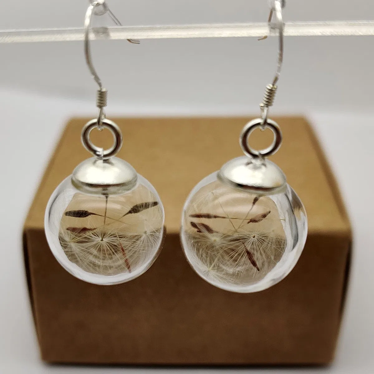 Löwenzahn Ohrringe Pusteblumen Glas Kugel 925 Sterling Silber Ohrhänger | Wünsch dir was, Echte Blumen, Damen, Handmade