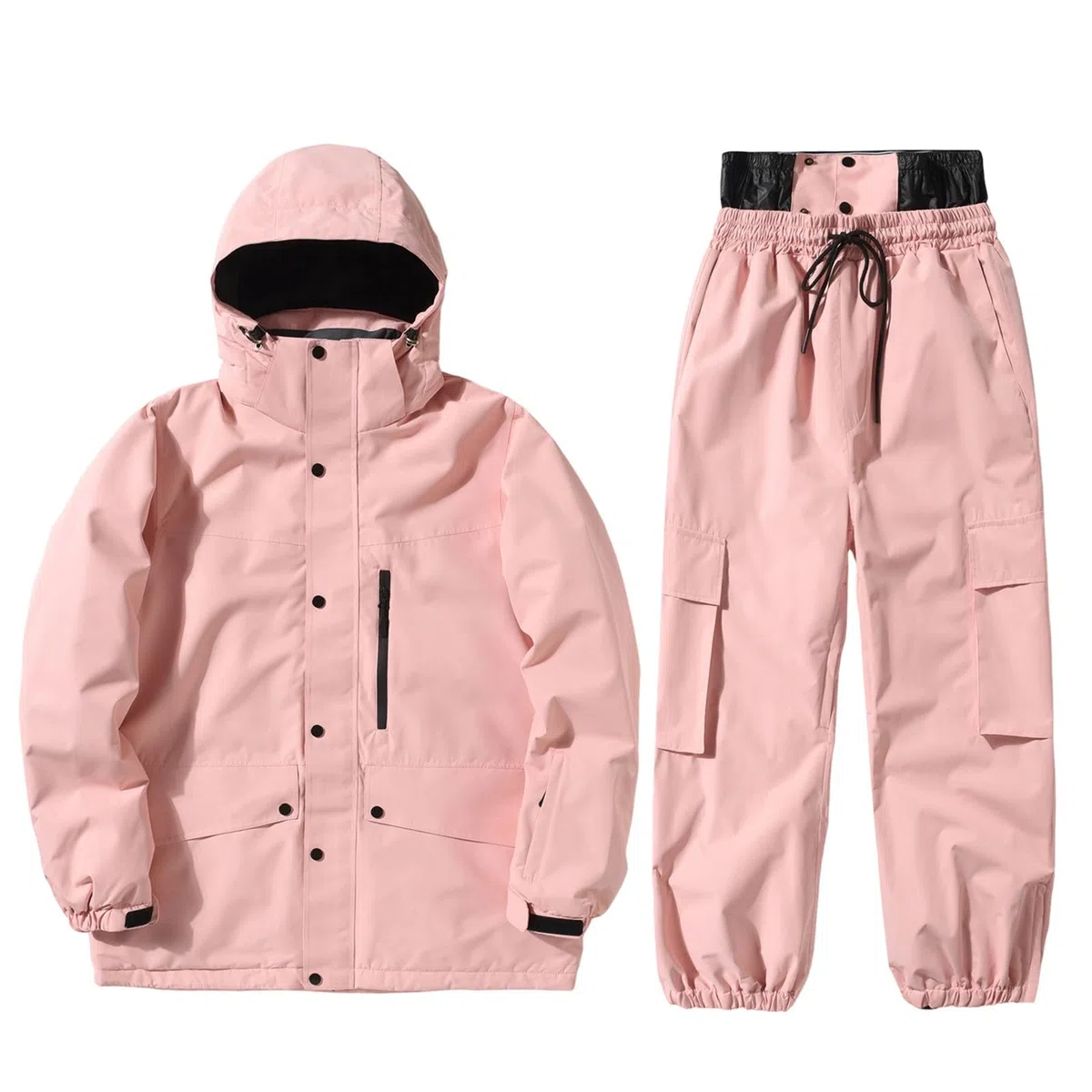 Herren Ski- Snowboardjacke mit Hose für alle Wetterbedingungen Wintersport-Performance wärmeisolierende Ausrüstung reine Farbe vielseitig kombinierbar ideal für Outdoor-Aktivitäten im Winter