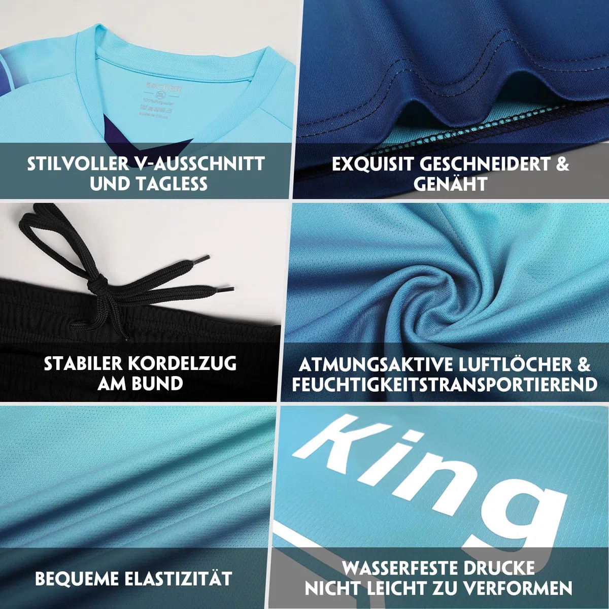 LAIFU Torwarttrikot Kinder Erwachsene Heim/Auswärts Torwarttrikot mit Namen Nummer Team Torwartset （Torwarttrikot + Torwarthose）