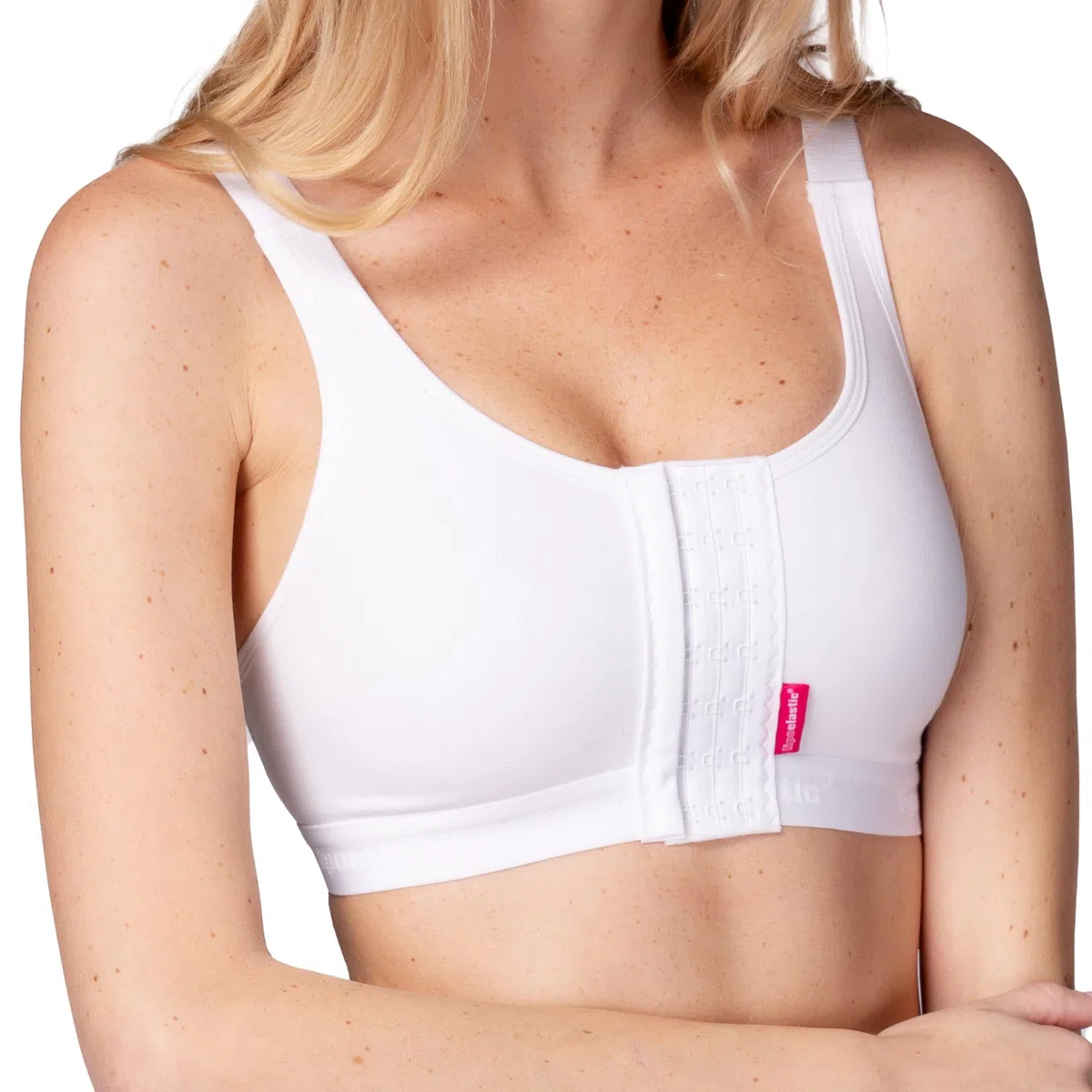 LIPOELASTIC Kompressions-BH PI Active – Nahtloser postoperativer BH aus Baumwolle | postoperativer Stütz-BH & Sport-BH nach Einer Brust-OP, Mastektomie BH, medizinischer BH