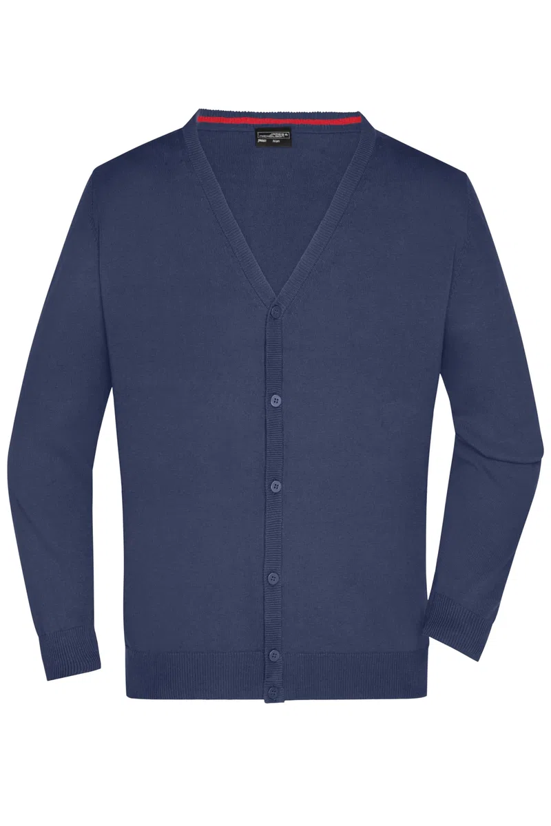 James & Nicholson Herren Strickjacke - Leichter Cardigan aus hochwertiger Baumwolle