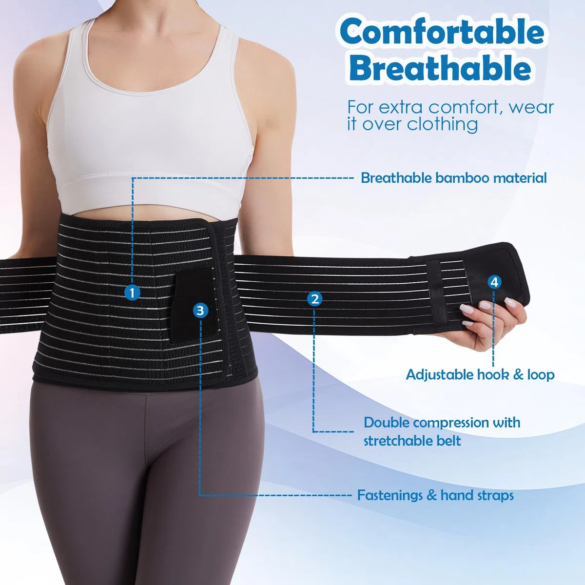Postpartum Gürtel für Damen, Abdominal Binder Post Chirurgie Belly Wrap, C Abschnitt Erholung Must Haves, Gürtel für postnatale Pflege, Taille/Becken Gürtel für Rückenschmerzen Relief
