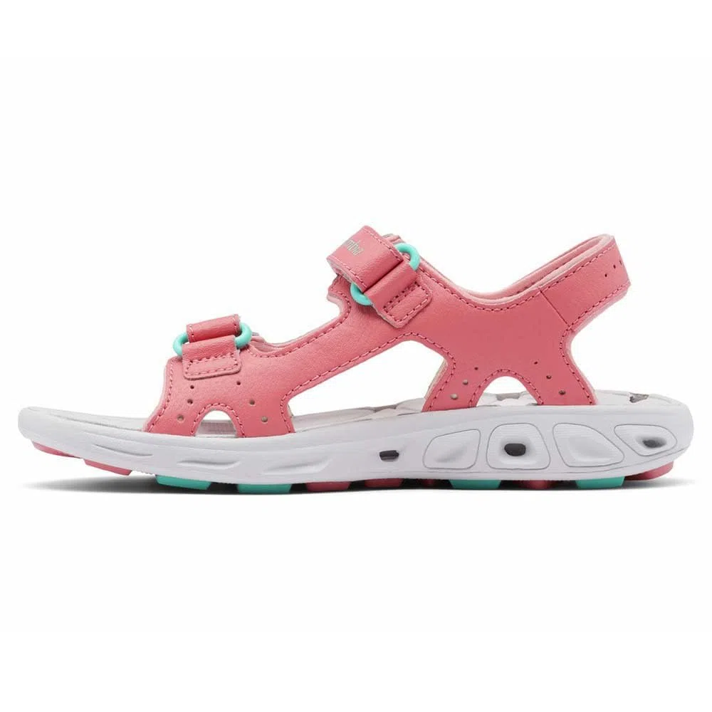 Columbia Youth Techsun Vent Trekkingsandalen für Unisex Kinder, Rot (Wild Salmon x Dolphin), 39 EU