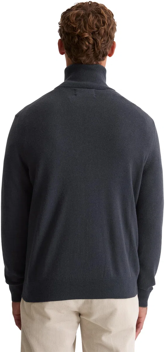 Marc O'Polo Zipper-Strickjacke Regular aus Bio-Baumwoll-Schurwoll-Mix