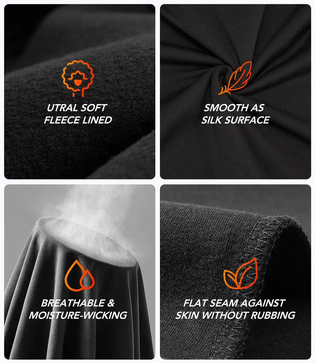 1 oder 3er-Pack lange Herren-Unterhose, Thermohose, Fleece-gefüttert, leichte Baselayer-Hose, Kompressions-Leggings, Winterausrüstung