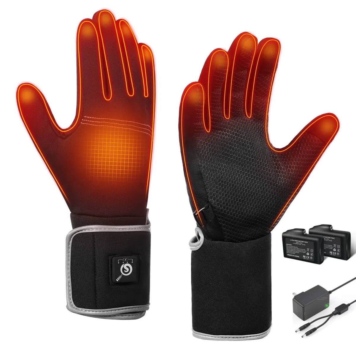 BARCHI HEAT Laufhandschuhe Herren Damen, Kühlung Vollfinger Ice Silk Arbeitshandschuhe mit Palm Anti-Rutsch Sonnenschutz zum Radfahren Wandern Fahren Outdoor Sport