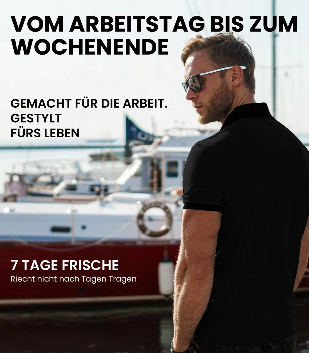 Merino.tech Premium Merino Poloshirt Herren – Kurzarm & Langarm Shirt – Outdoor & Alltag