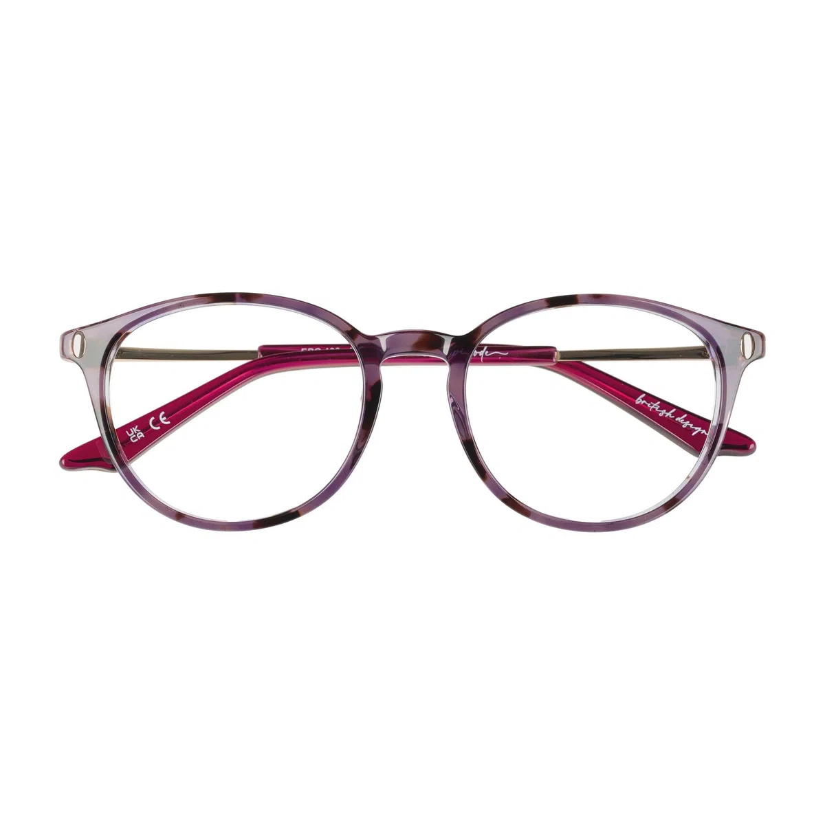 EPISODE Brille mit Sehstärke für Damen optional mit Sonnenbrillentönung oder Blaulichtfilter, Rund, gefertigt aus Acetat (inklusive Brillenetui)