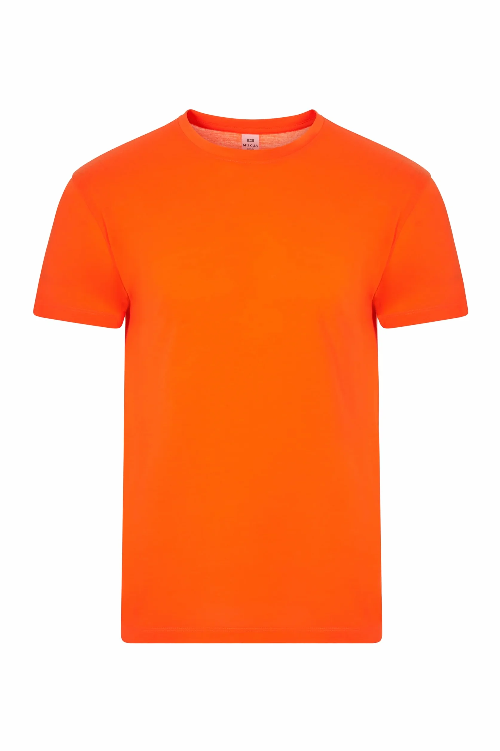 Mukua Unisex Derby, Camiseta Poliéster Tacto Algodón Unterhemd, Orange (fluor orange), L