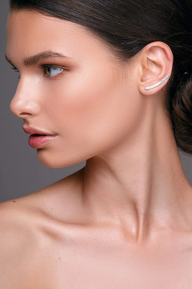 Handmade geschenk für sie Minimalistische Ohr Manschetten Ohrringe aus sterling silber,Schmuck, Ohr Kletterer, hypoallergene Ohrringe, earcuff, ear cuff