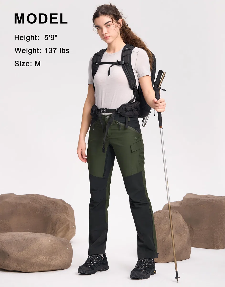 Pioneer Camp Outdoorhose Damen Wanderhose mit Cordura Verstärkung Wasserabweisend Trekkinghose Funktionshose mit Belüftungssystem