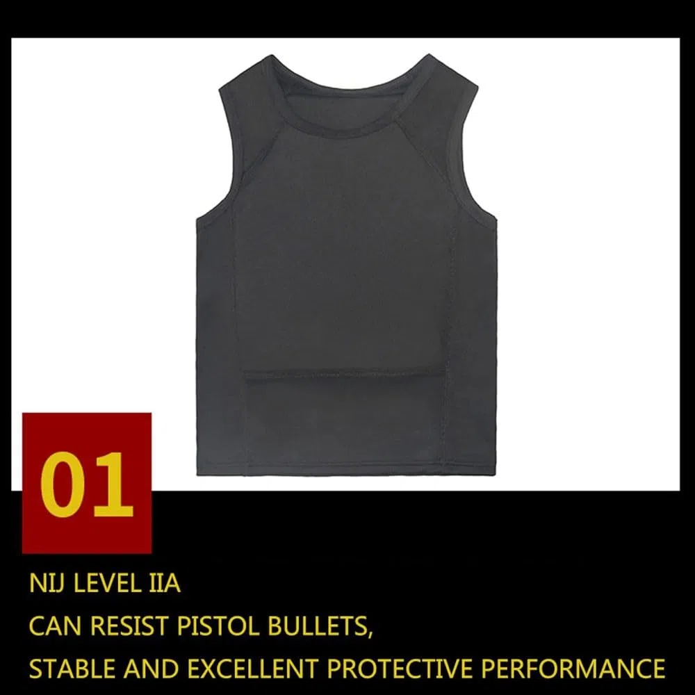 Taktische Schusssichere Weste,Militär Kugelsichere Schutzweste, Schusssicher Ausrüstung, IIIA-Level Militärische Anti-Bullet-T-Shirt,Bulletproof Verdeckte Weste Für Outdoor